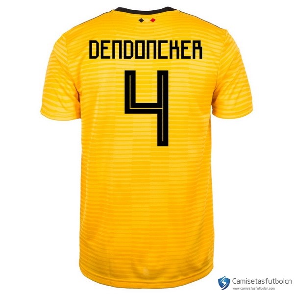 Camiseta Seleccion Belgica Segunda equipo Dendoncker 2018 Amarillo